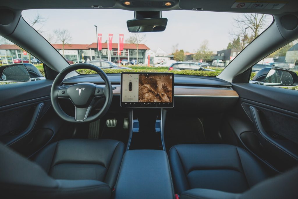 Tesla Auto Innenansicht