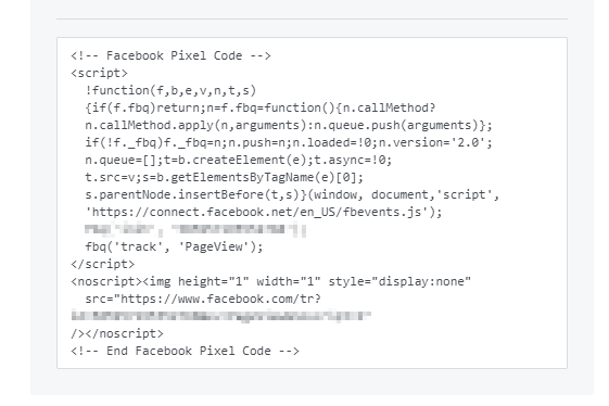 Facebook Pixel in den Code integrieren