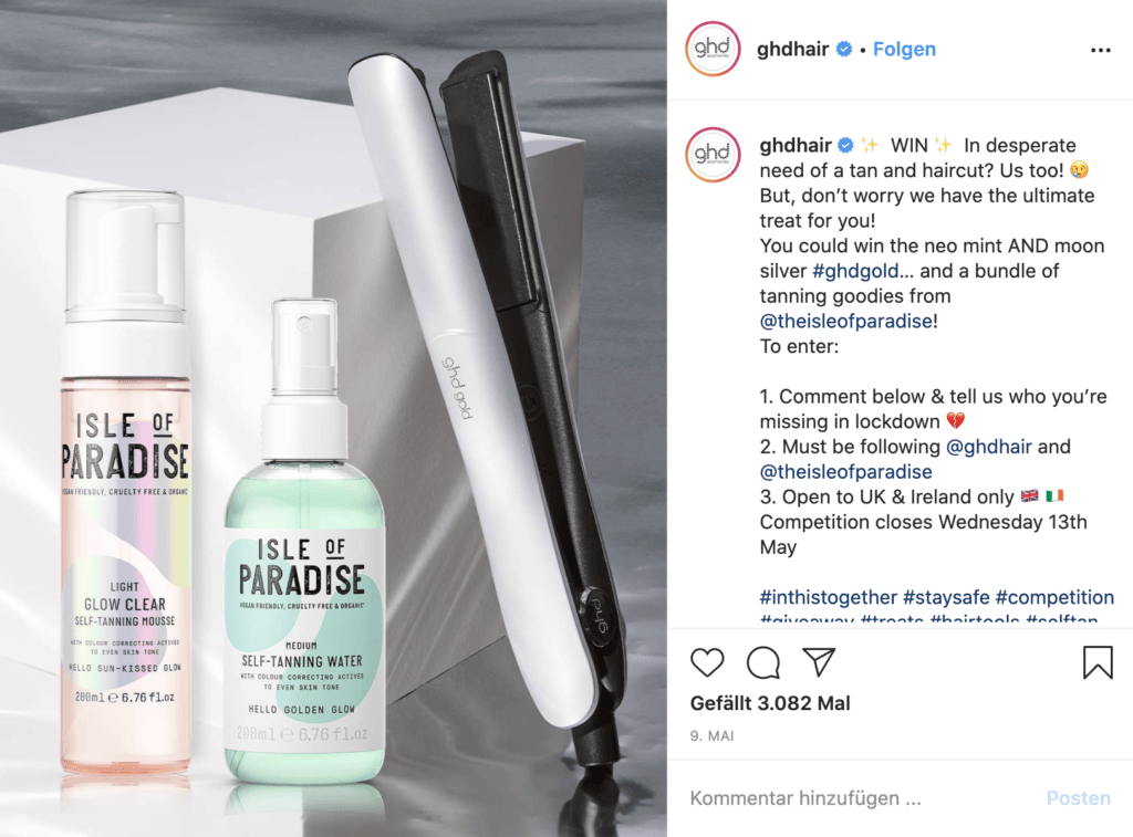 GHD Hair Instagram Post