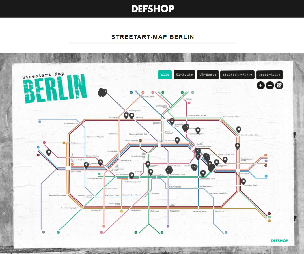 Interaktive Streetart Map Berlin