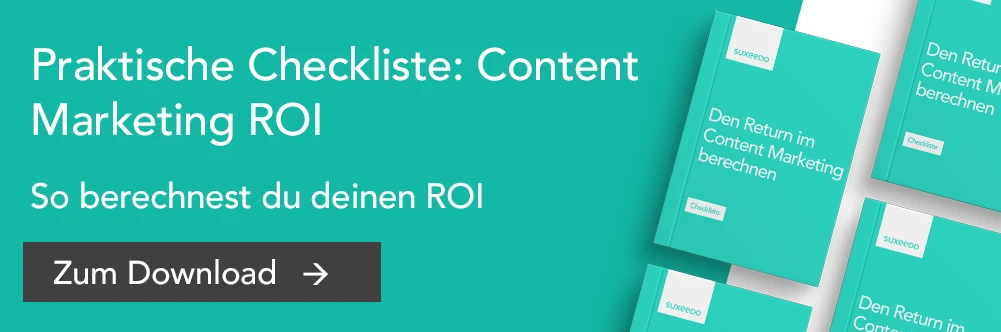 Checkliste Content ROI Banner