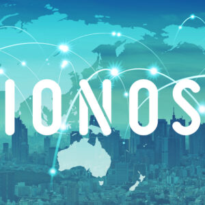 IONOS Logo mit Hintergrund